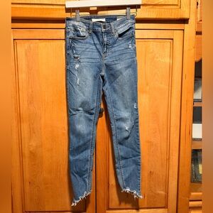 Distressed Blue Jeans